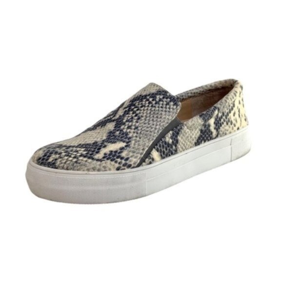 Vince Camuto Snakeskin Slip On Loafers Platform Flats - Picture 1 of 8